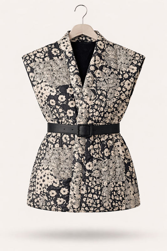 Çiçek Desenli Yelek