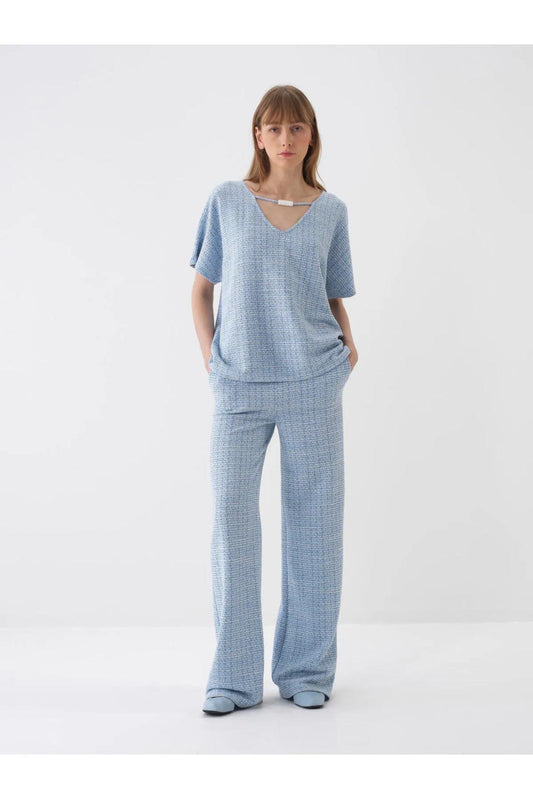 Mavi Tüvit Kumaş Takım