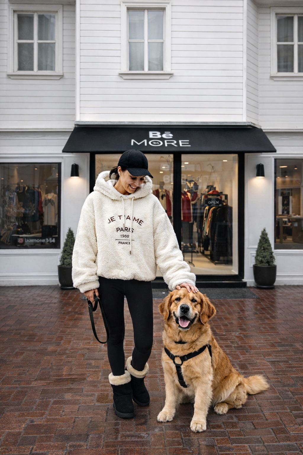 Je T'aime Paris Peluş Kapüşonlu Sweatshirt